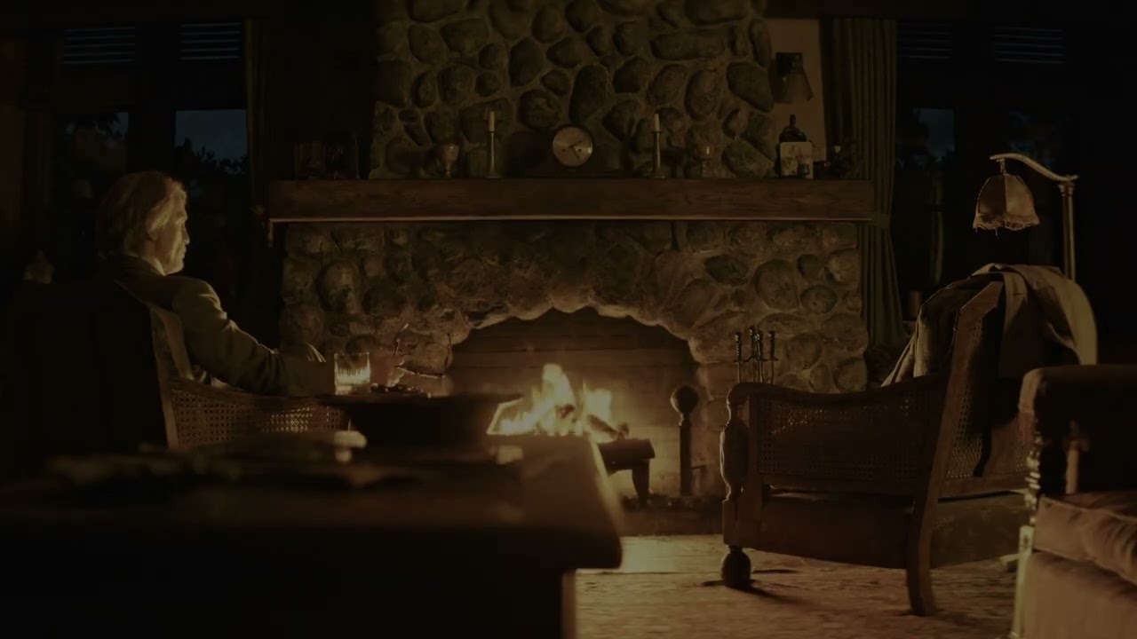 Detective Fireplace Ambience 🔥 Benoit Blanc Inspired | Knives Out | 1 Hour | No Ads