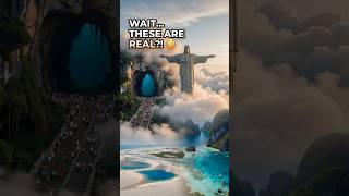 WAIT… THESE PLACES ARE REAL?! 😳🌍#shorts #travel #earth