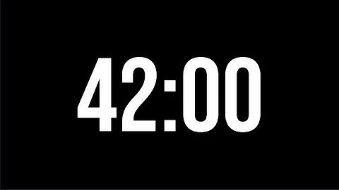 42 Minute Countdown Timer | Minimal