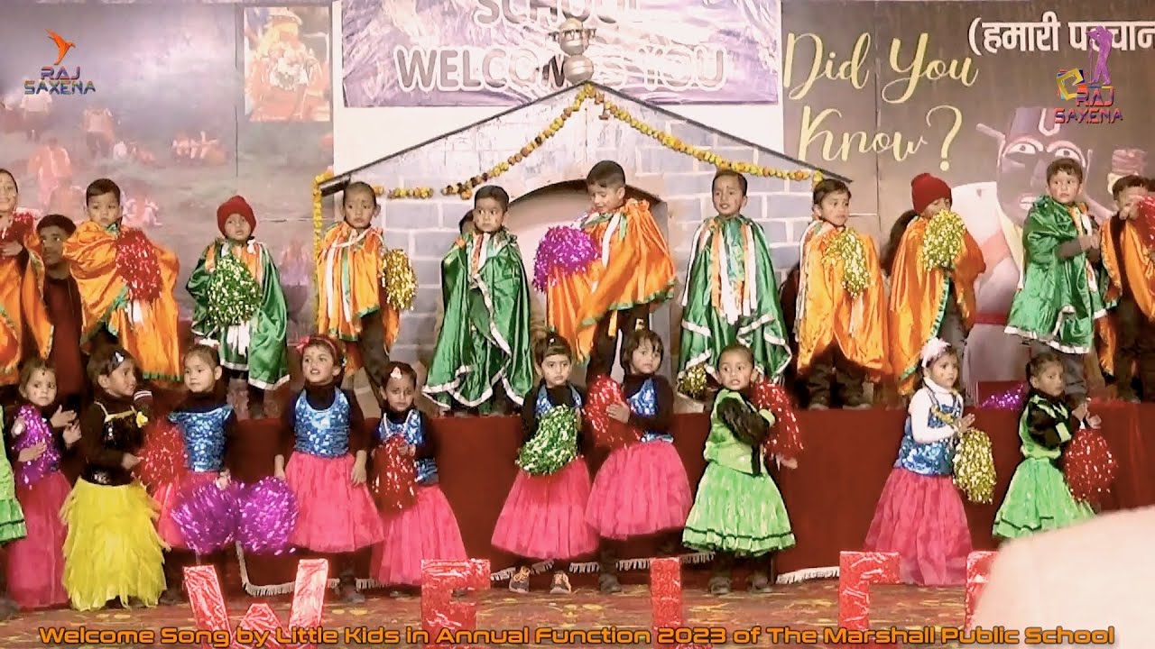Welcome Song by Little Kids in Annual Function 2023 of The Marshall ...