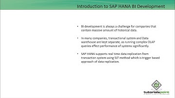 SAP HANA BI Development - Introduction