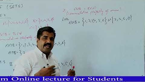 10th Math commutative property of union and intersection Ex#5.2