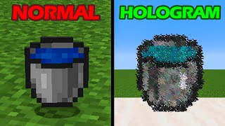 minecraft normal vs hologram