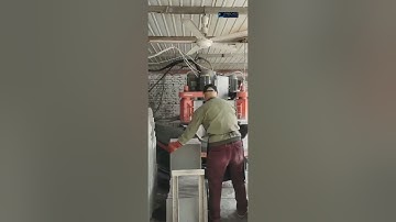 Working video of automatic terrazzo tile polishing machine---How to grind concrete terrazzo slab