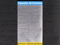Capacitor every formulae #capacitor #formula #electrostatics #physics #engineeringphysics #physics
