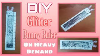 DIY Glitter Bunny Ruler/Easy Paper Ruler/Glitter Ruler/Shake-Shake Ruler/Full Video/Arts By Usman