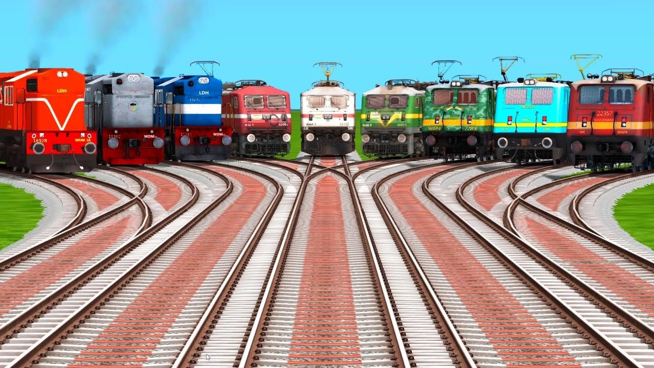9️⃣ Realistic Trains Crossing Gameplay | BUMPY RAILROAD | Train ...