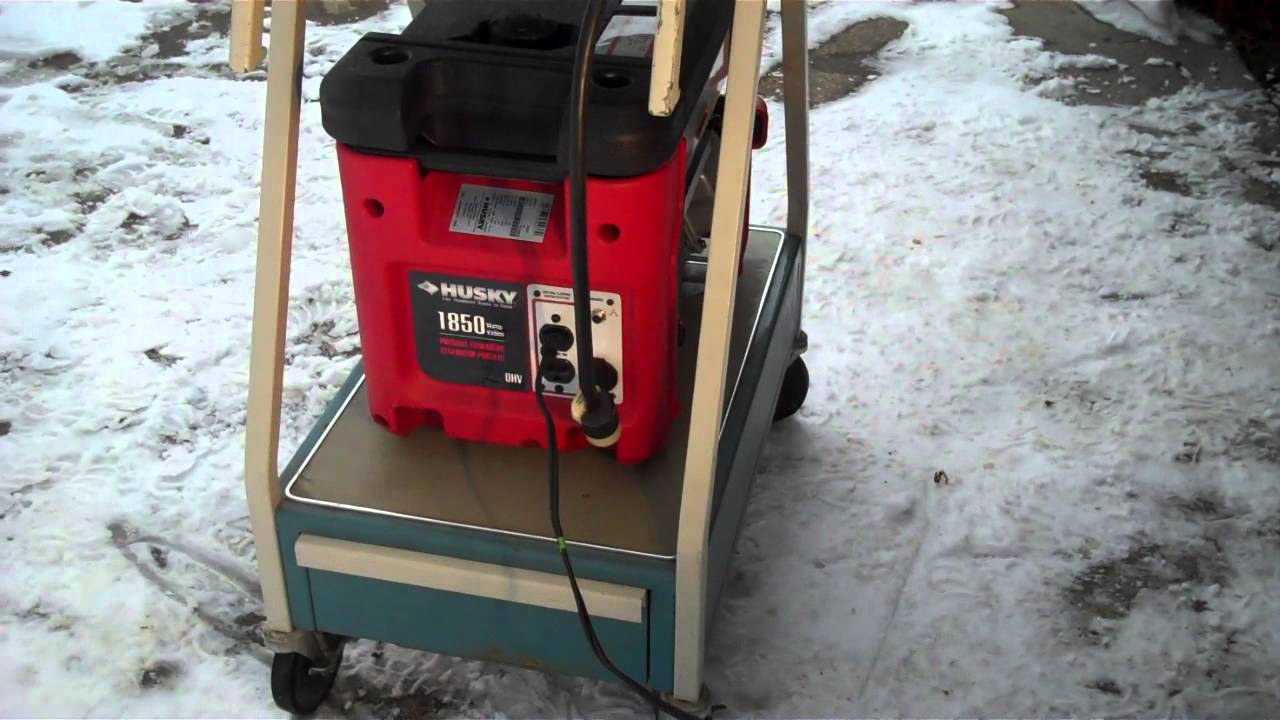 Husky 1850 Watt Generator running after cleaning the carb YouTube