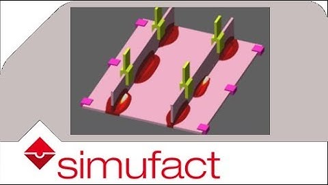 Temperature distribution of a sheet metal structure welded with three robots | Simufact