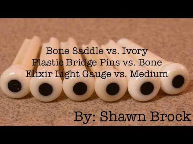 Comparing Ivory/Bone Saddle and Plastic/Bone Bridge Pins on Martin Custom  Shop D-18 - YouTube