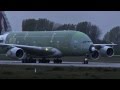 First Flight (F1) of Second QATAR A380 (MSN 143) landing at (XFW) Hamburg-Finkenwerder Airport