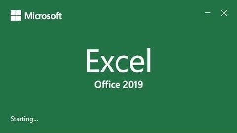Tampilan Jendela Microsoft Office Excel 2019