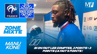 Manu Koné commente la victoire difficile de l’équipe de France face à l’Islande