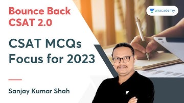 CSAT MCQs Focus for 2023 | Sanjay Kumar Shah | CSAT 2023