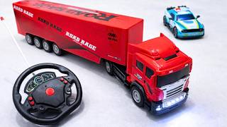 RC Heavy Trucks &amp; Police Warrior Vehicle Realistic Mechanical Sounds | ASMR Video