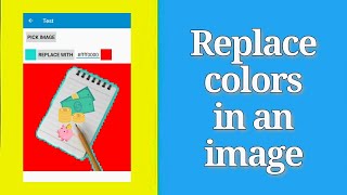 Replacing a color in an image