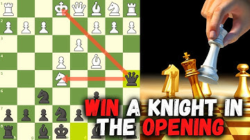Punish your opponent for greed and win a knight in the opening | Chess Traps