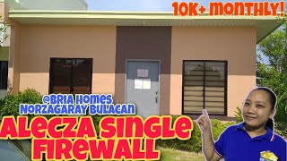 Affordable single house and lot near MRT7|Alecza Single Firewall Bria Homes Norzagaray, Bulacan