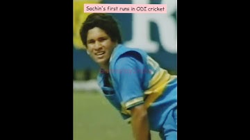 Sachin Tendulkar first runs in One day International cricket #shorts