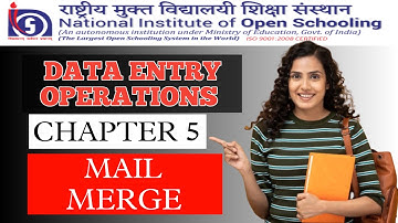 NIOS Data Entry Operations Chapter 5 Mail Merge Explanation