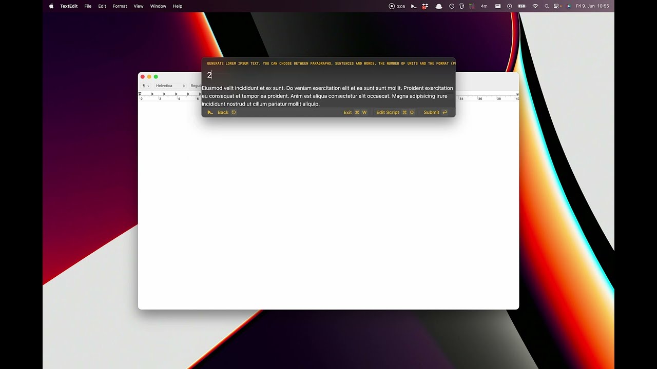 ScriptKit: Lorem Ipsum Text Generator