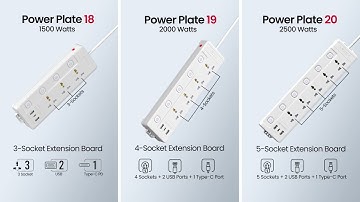 Power up with Portronics power extenders: universal sockets, individual switches, and fast charging!