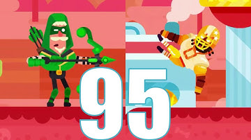 Bowmasters - Gameplay 95 | Robin The Quickshooter Vs Mad Mike | Epic Win | ArenaGameplay