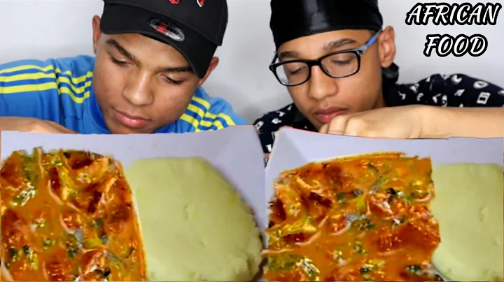 AFRICAN NIGERIAN FOOD | OKRA AND OGBONO SOUP WITH FUFU MUKBANG | SPEED EATING CHALLENGE