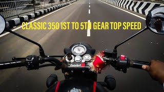 CLASSIC 350 STEALTH BLACK ALL GEAR TOP SPEED | CLASSIC 350 BS6 TOP SPEED IN EVERY GEAR