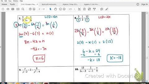 4.5 Solving Rational Equations