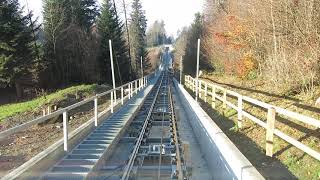 Neue Zugerbergbahn Talfahrt Dezember 2022 Standseilbahn funiculaire funicular funicolare Seilbahn