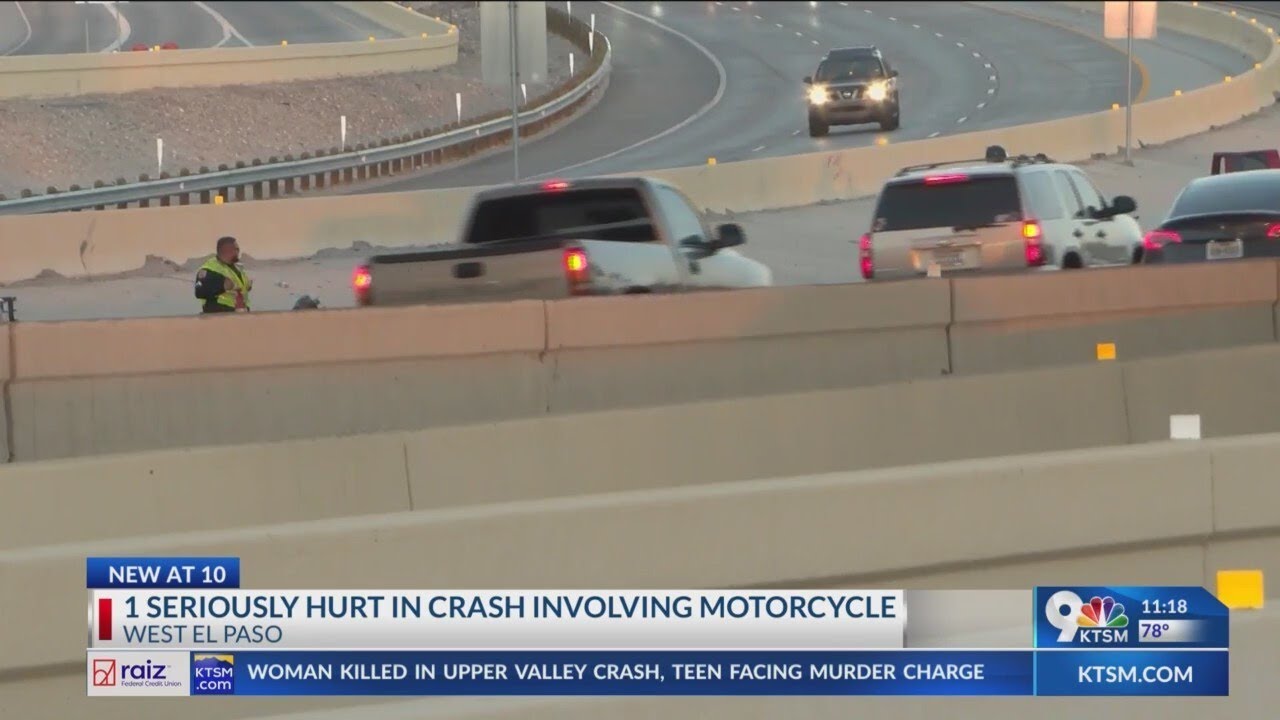 1 person seriously hurt in crash involving motorcycle - YouTube