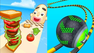 Sandwich Runner vs Going Balls - All Levels Gameplay Android, iOS - NEW MOD APK UPDATE 2025