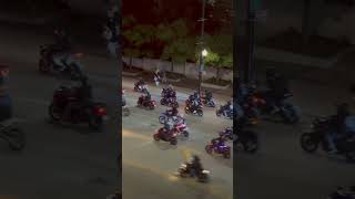 Hundreds of motorcyclists ride through downtown Chicago