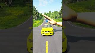 Crazy Road Chaos! Yellow Car Crash vs Giant Egg Monster 🚗💥🥚