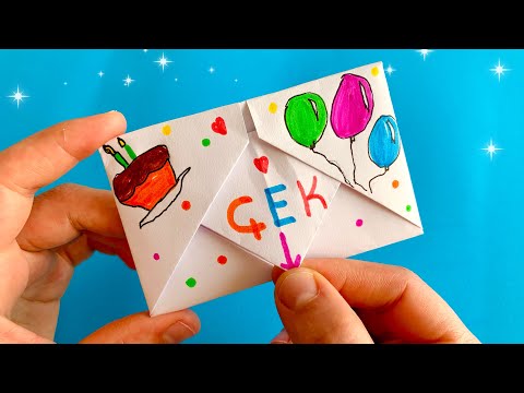 Origami Doğum Günü Kartı Yapımı | Kağıttan Doğum Günü Kartı (SÜRPRİZLİ)
