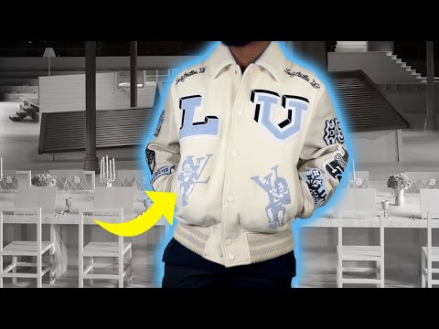 Louis Vuitton White & Blue Bunny Varsity Jacket