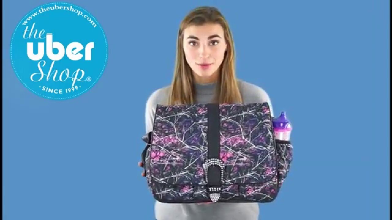 Muddy Girl Pink Purple Camo Quilted Diaper Bag Crossbody Exclusive - YouTube