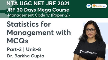 Statistics for Management with MCQs | NTA UGC NET-JRF 2021 | Dr. Barkha Gupta