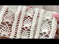 Fancy crochet shawl runner curtain pattern tutorial