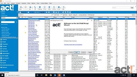 Act! Premium Training Videos - Performing a Mail Merge