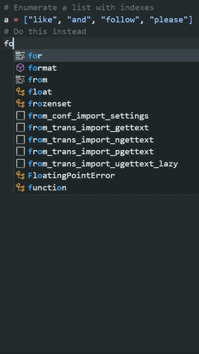 Enumerate a list in python like a pro #python #dev #tutorial #shorts ... image.