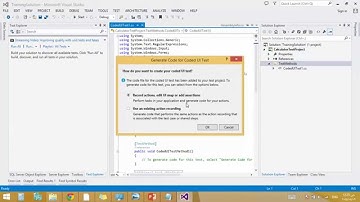 1 Visual Studio Coded UI Test Automation Overview