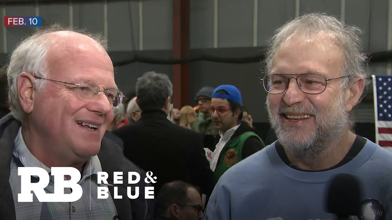 Bernie Sanders Supporters Ben Cohen And Jerry Greenfield Of Ben Jerry S Campaign In New Hamps Youtube