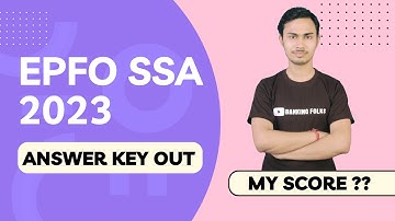 MY SCORE 😢🤦‍♀️ | EPFO SSA 2023 ANSWER KEY OUT