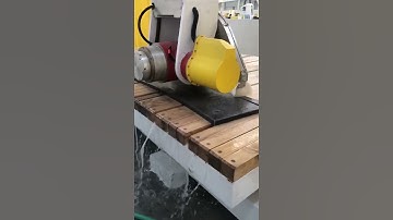 5 axis CNC bridge stone cutting machine chamfering granite marble cut shapes figures#machine #cnc