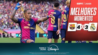 Thumbnail for RAPHINHA OFUSCA HAT-TRICK DE MBAPPÉ, E BARCELONA VENCE O REAL MADRID em LALIGA | Melhores Momentos