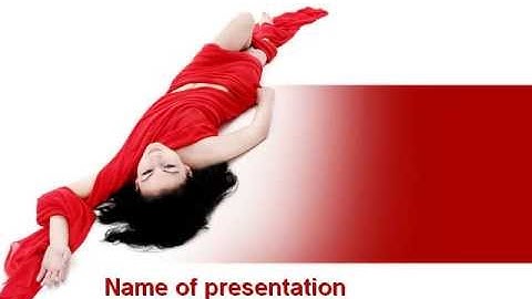 Red Dress Fashion Girl PowerPoint Template by PoweredTemplate.com