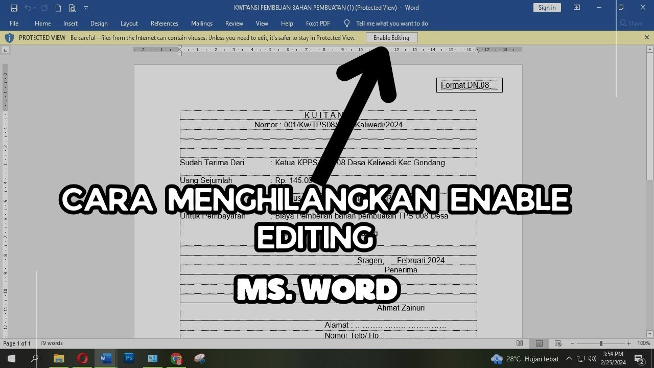 Cara Menghilangkan Enable Editing Di Ms Word YouTube Cara Menghilangkan Enable Editing Di Ms Word Youtube