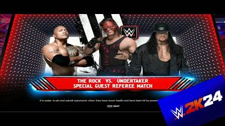 FULL MATCH - THE UNDERTAKER VS THE ROCK SPECIAL GUEST REFEREE KANE DREAM MATCH | WWE 2k24